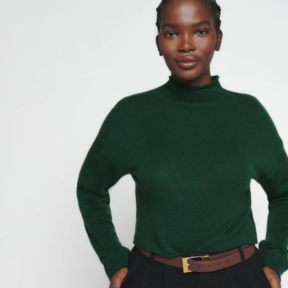 Reformation Cropped Cashmere Turtle - Medium